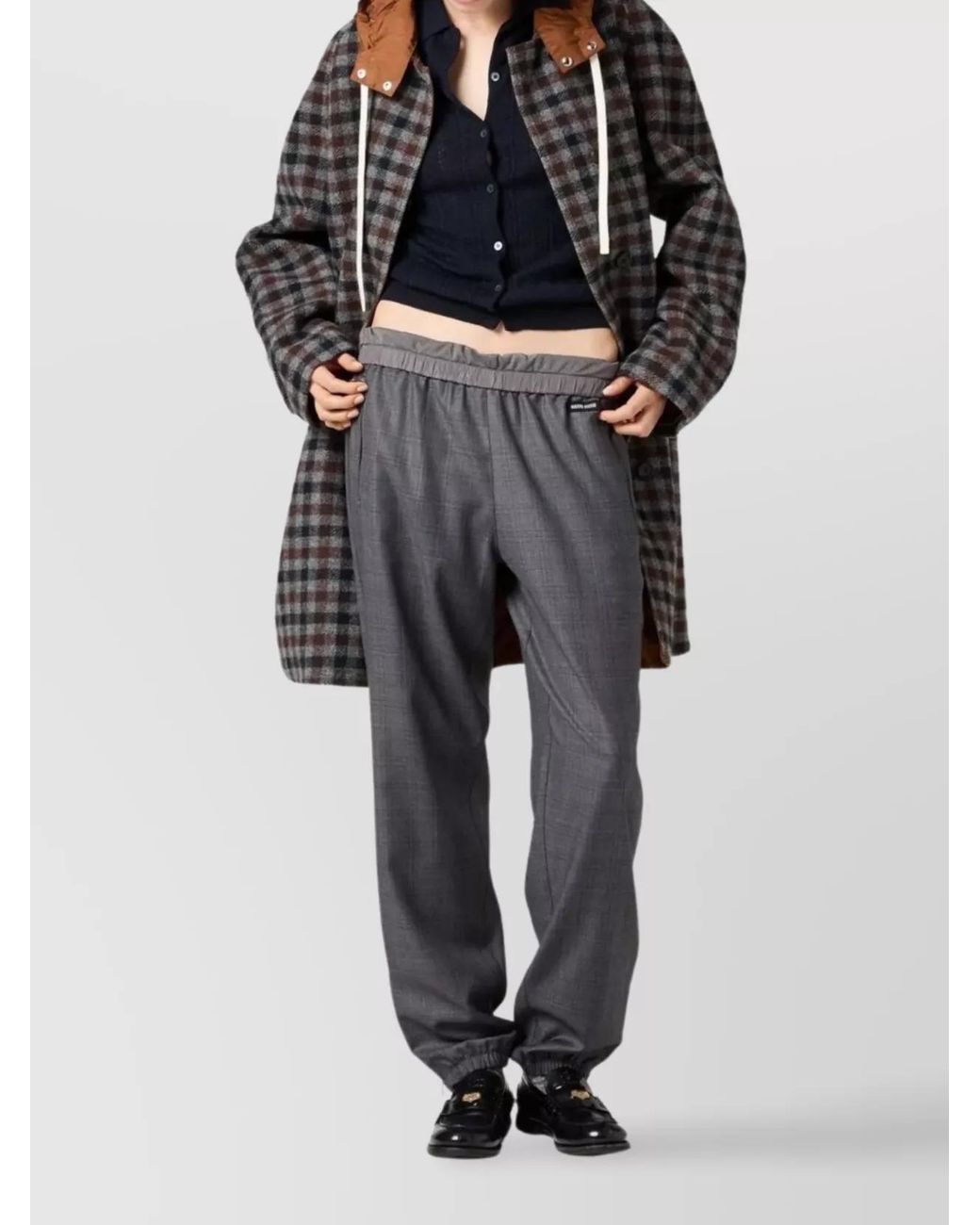 Miu Miu Blue Cashmere Openwork Cardigan