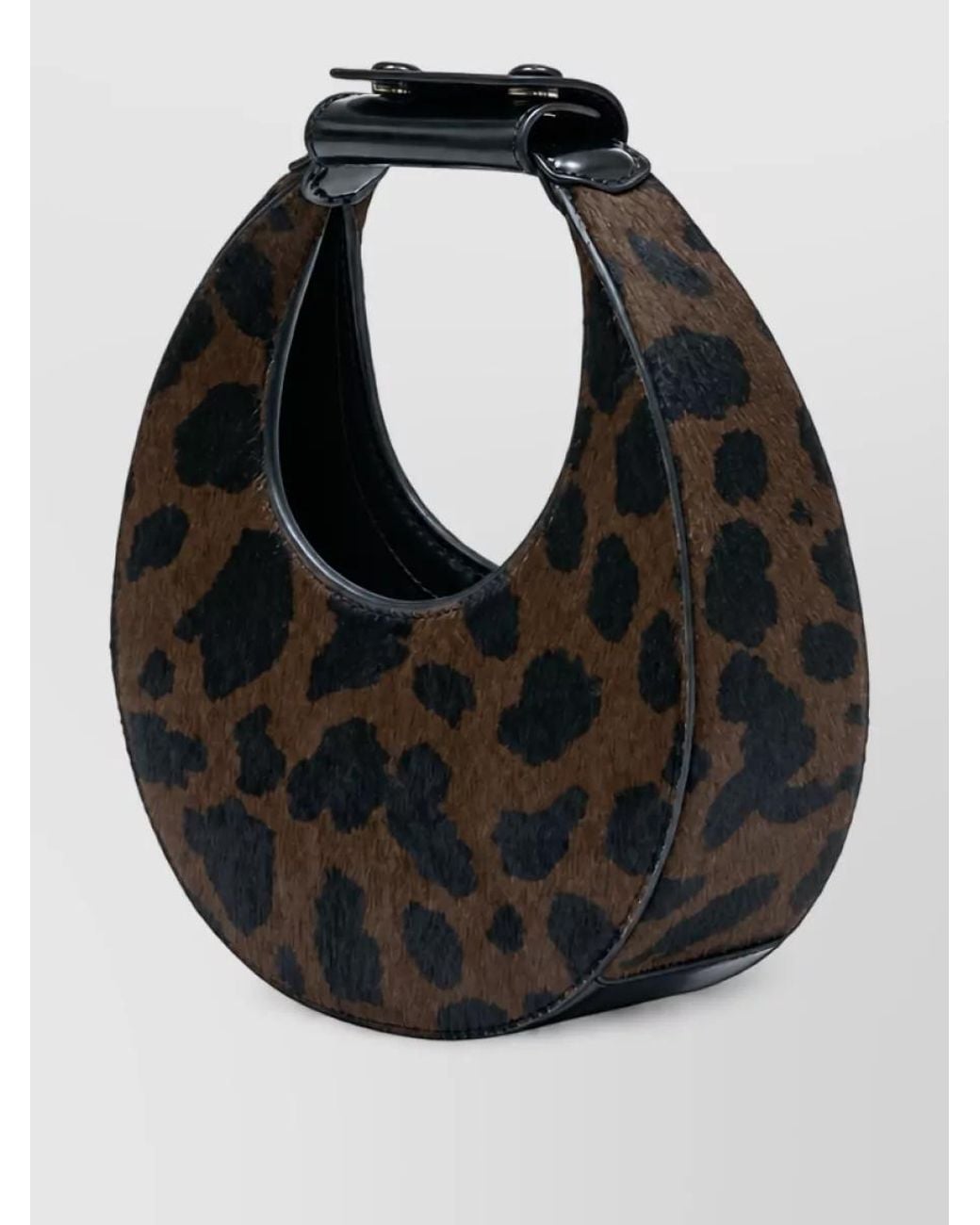 Staud Black Moon Leather Clutch Bag