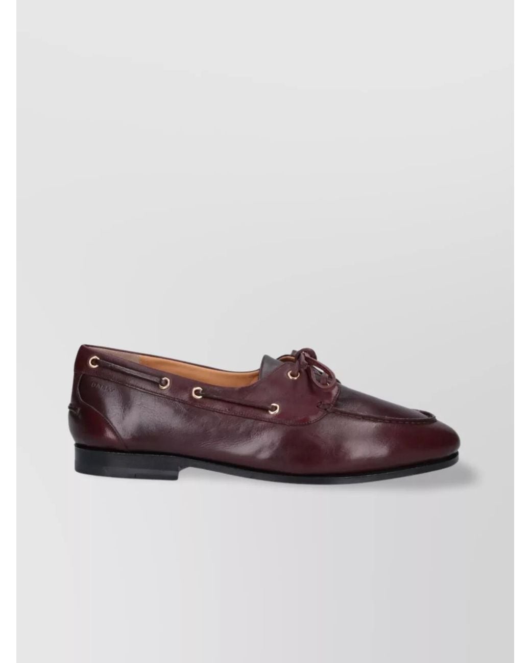 Bally Brown Leather Lace-Up Loafers for men