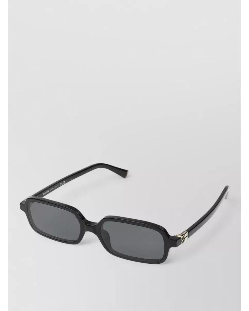 Miu Miu Gray Acetate Cat-Eye Sunglasses