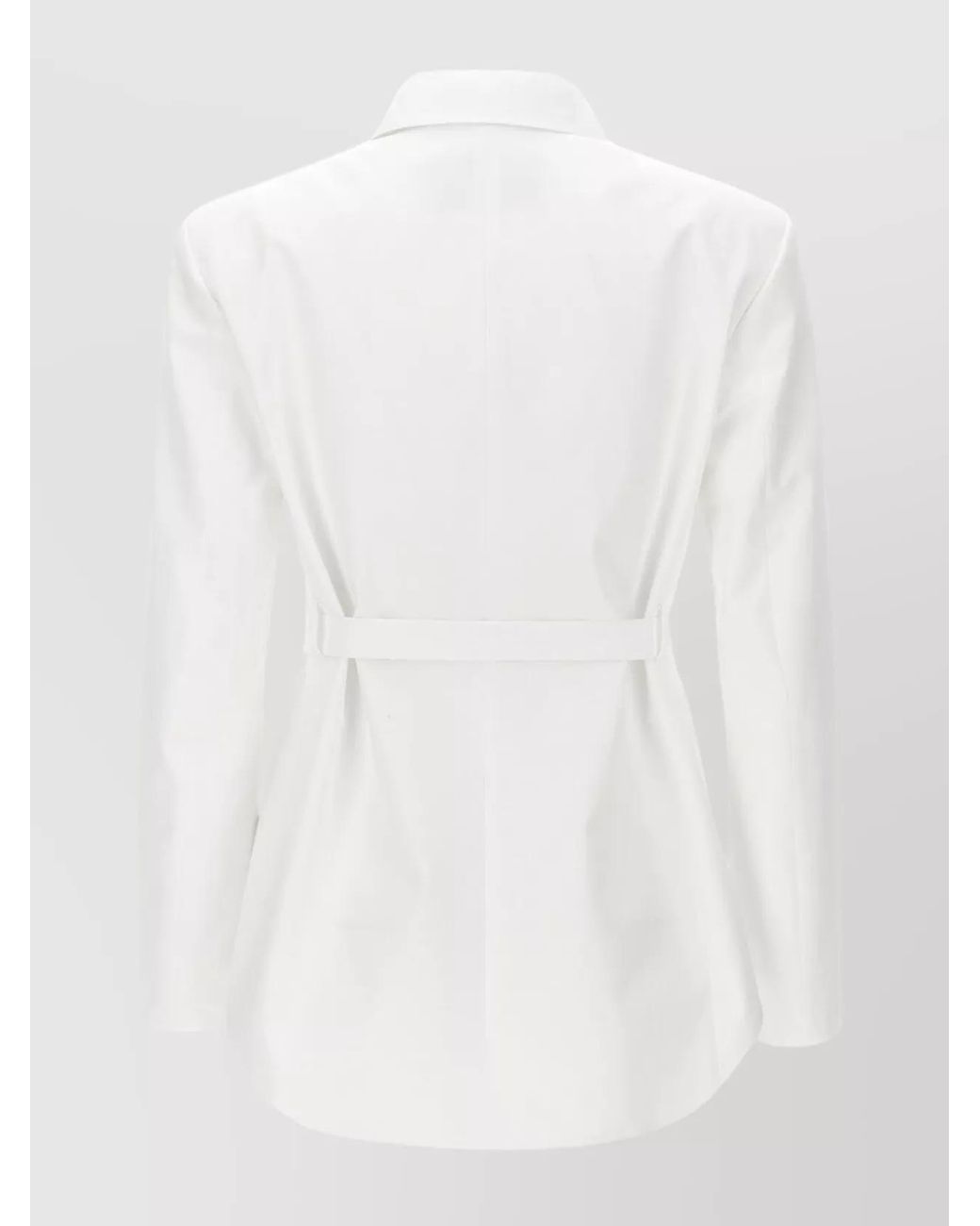 Valentino Garavani White Cotton Poplin Overcoat