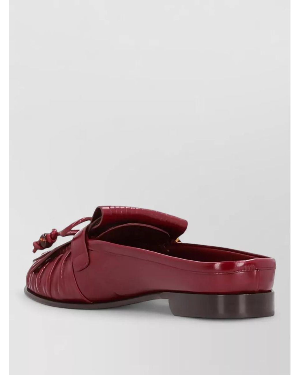 Fendi Red Leather Loafers