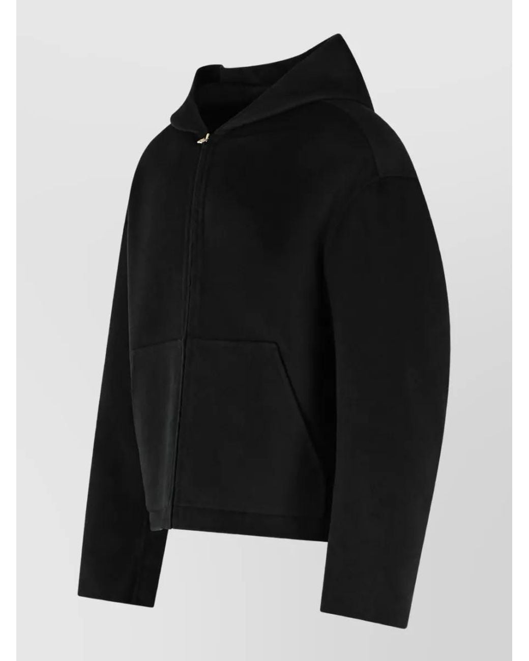 Acne Black Cashmere Blend Hooded Jacket for men