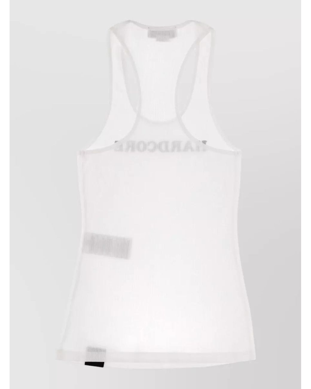 Stella McCartney White Fine-Ribbed Racerback Cotton Tank Top