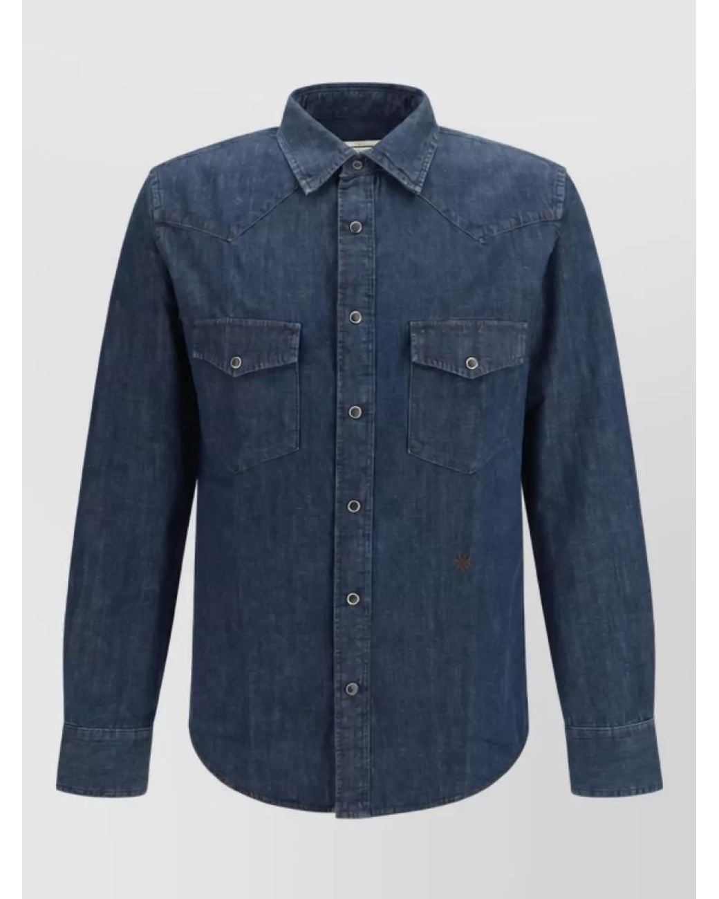 Jacob Cohen Blue Denim Western Shirt for men