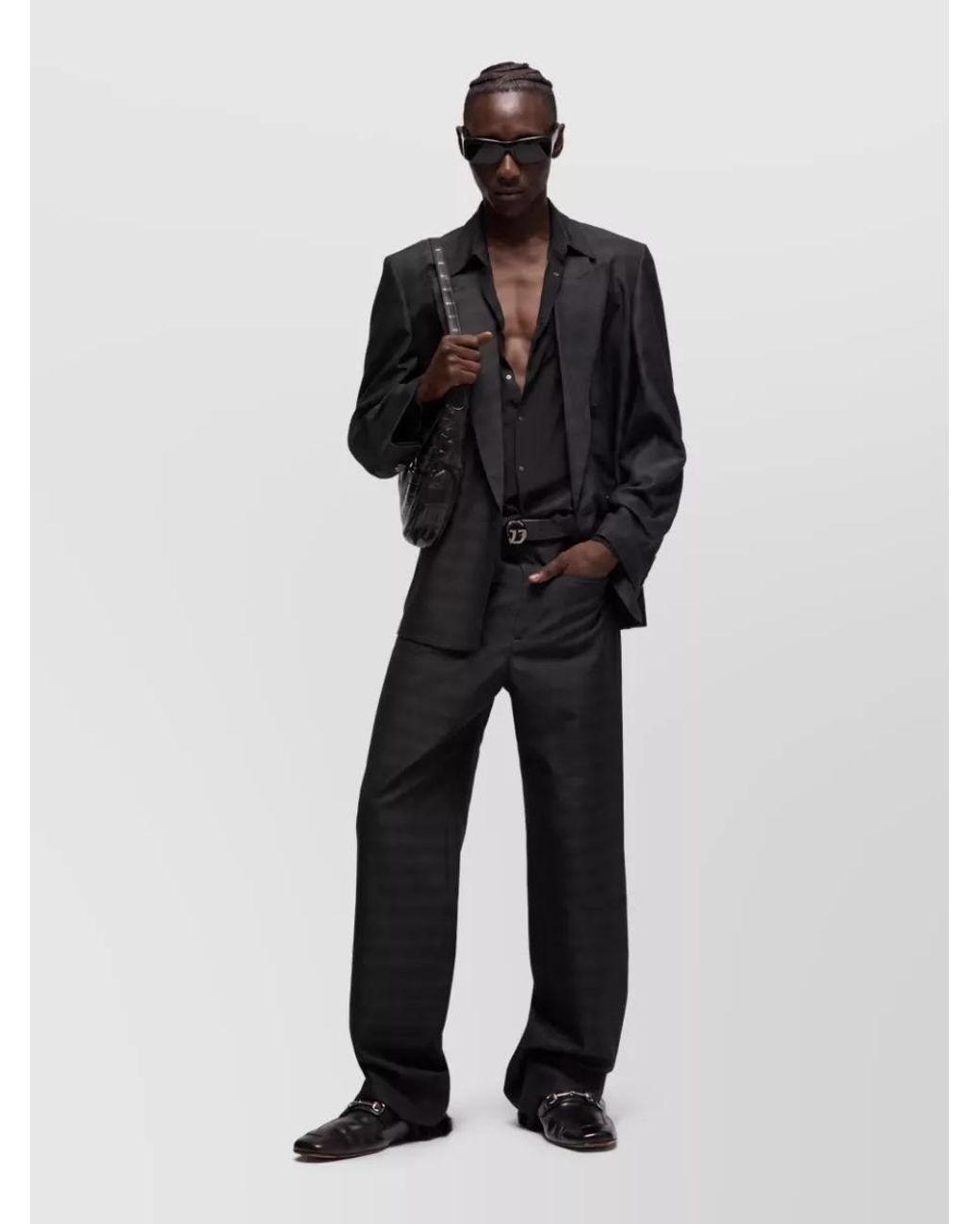 Gucci Black Silk Slim-Fit Shirt for men