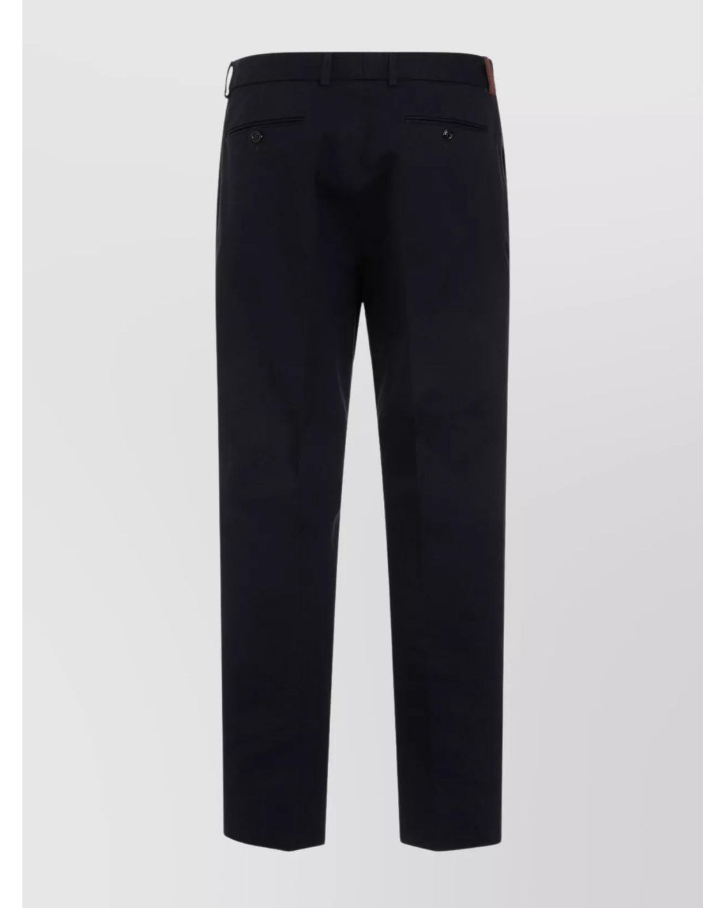Gucci Blue Cotton Straight-Leg Chino Trousers for men
