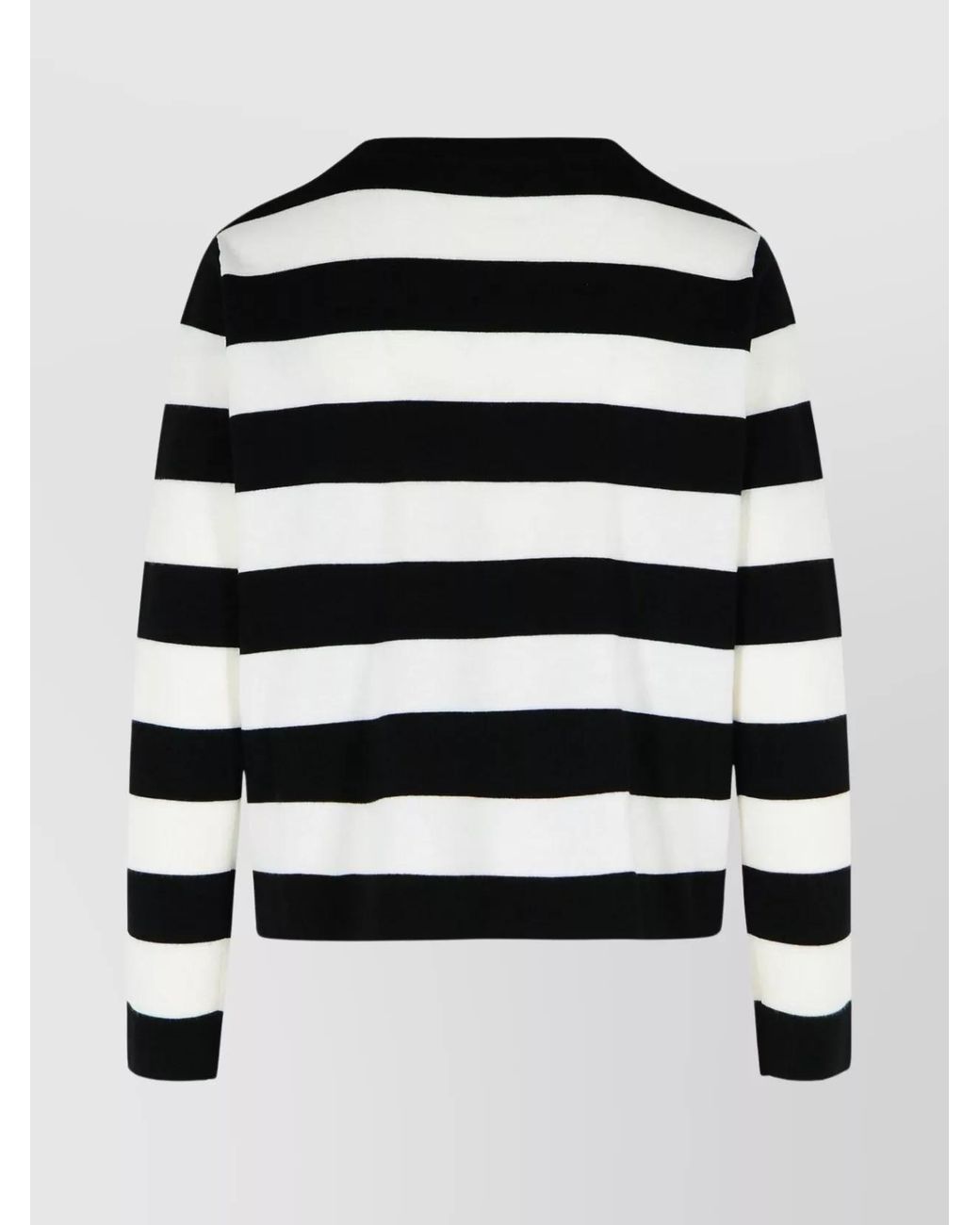 Max Mara Black Two-Tone Virgin Wool Sweater