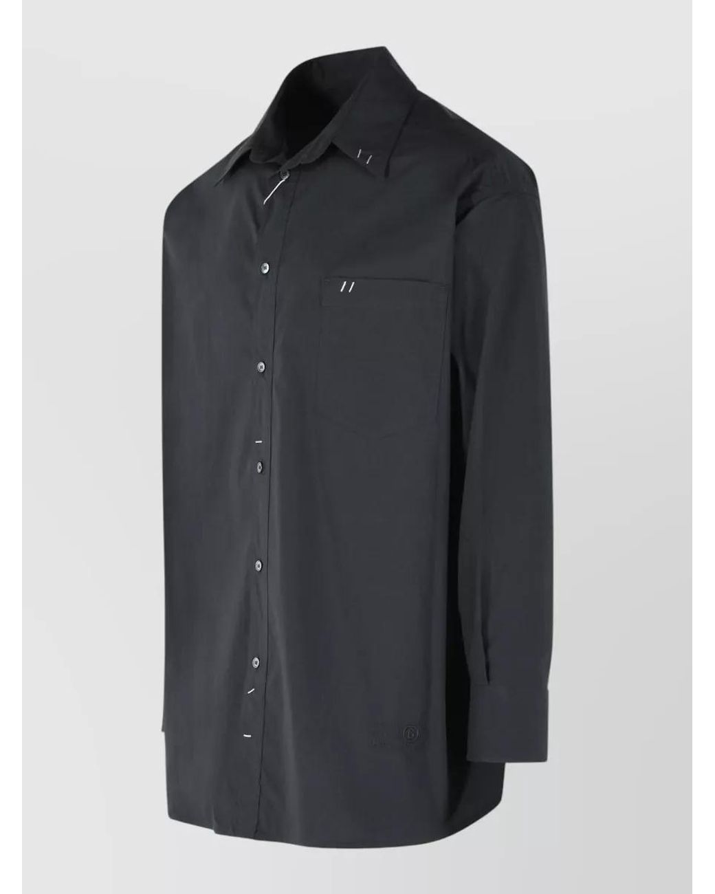 MM6 by Maison Margiela Black Cotton Shirt for men