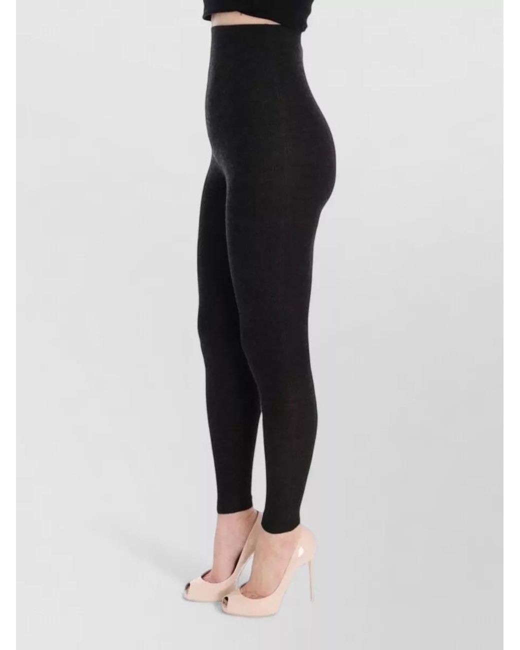 Dolce & Gabbana Black Cashmere High-Rise Leggings