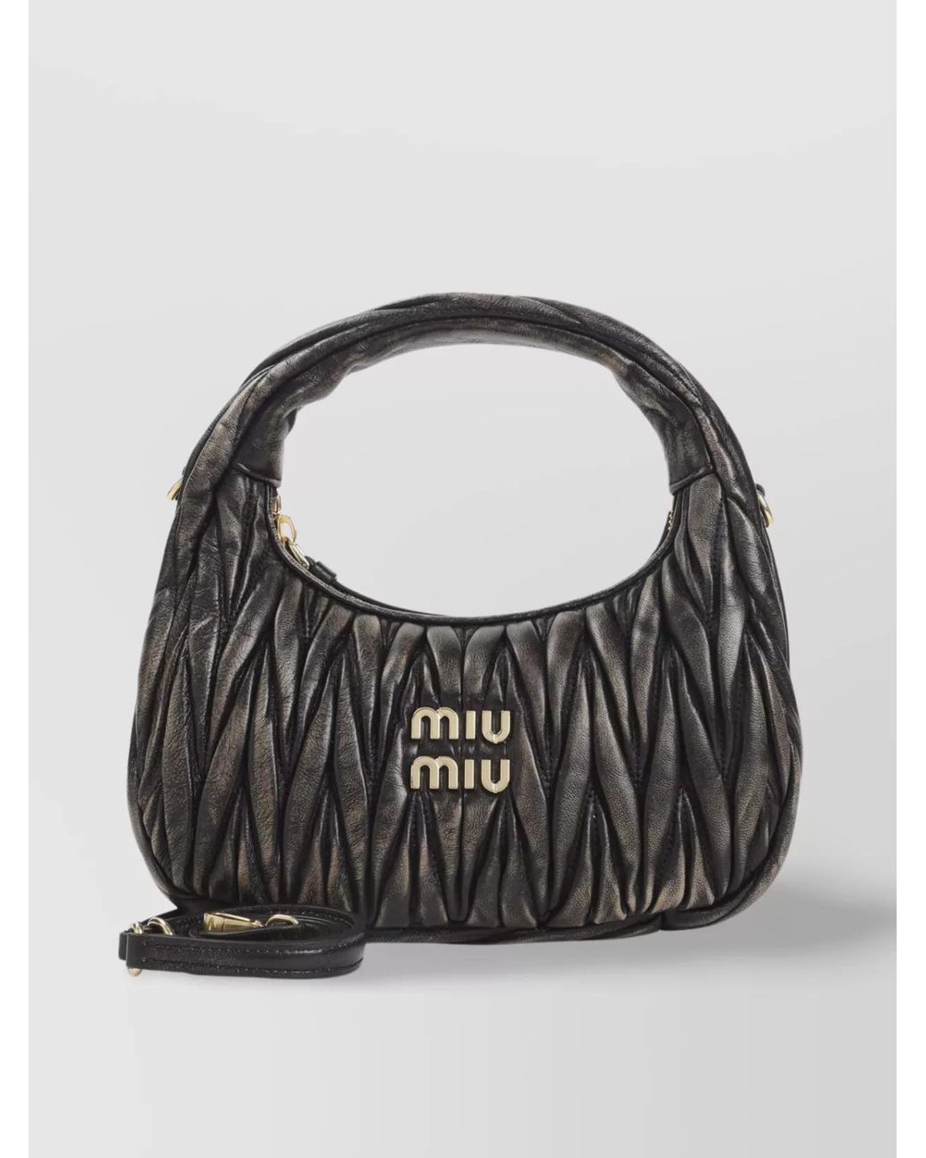 Miu Miu Black Wander Quilted Leather Shoulder Bag