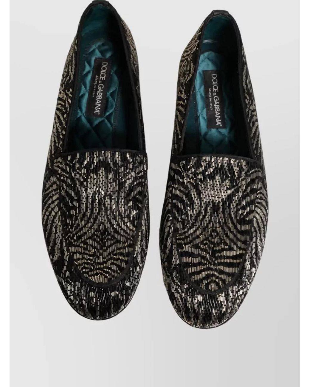 Dolce & Gabbana Black Leather Embellished Loafers for men