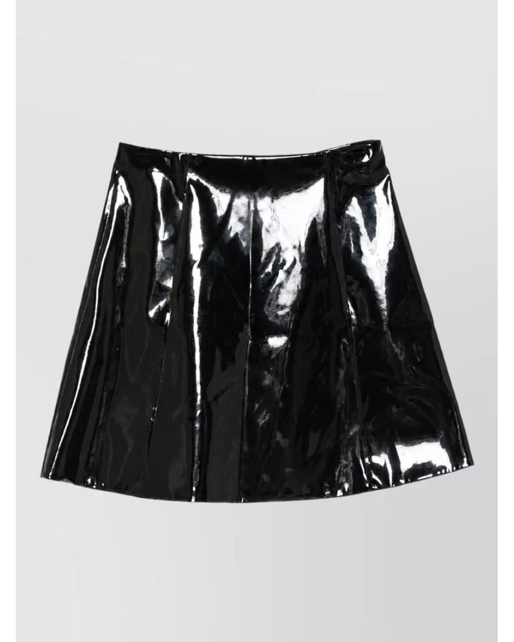 Emporio Armani Black Paneled A-Line Mini Skirt