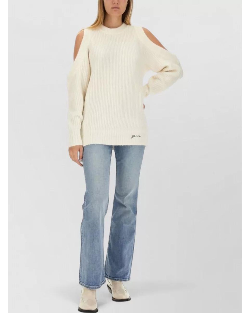 Ganni Natural Slim-Fit Sweater