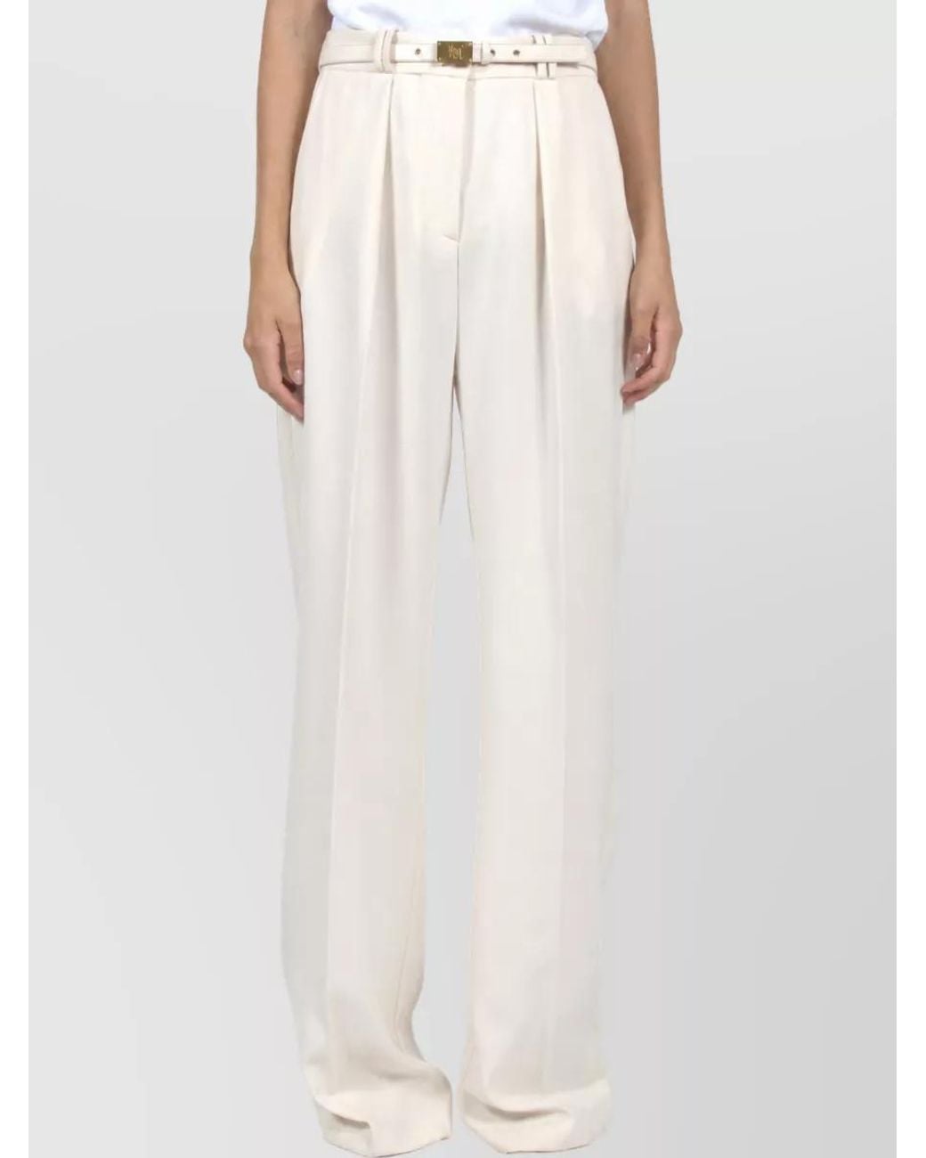 Elisabetta Franchi White Tailored Trousers