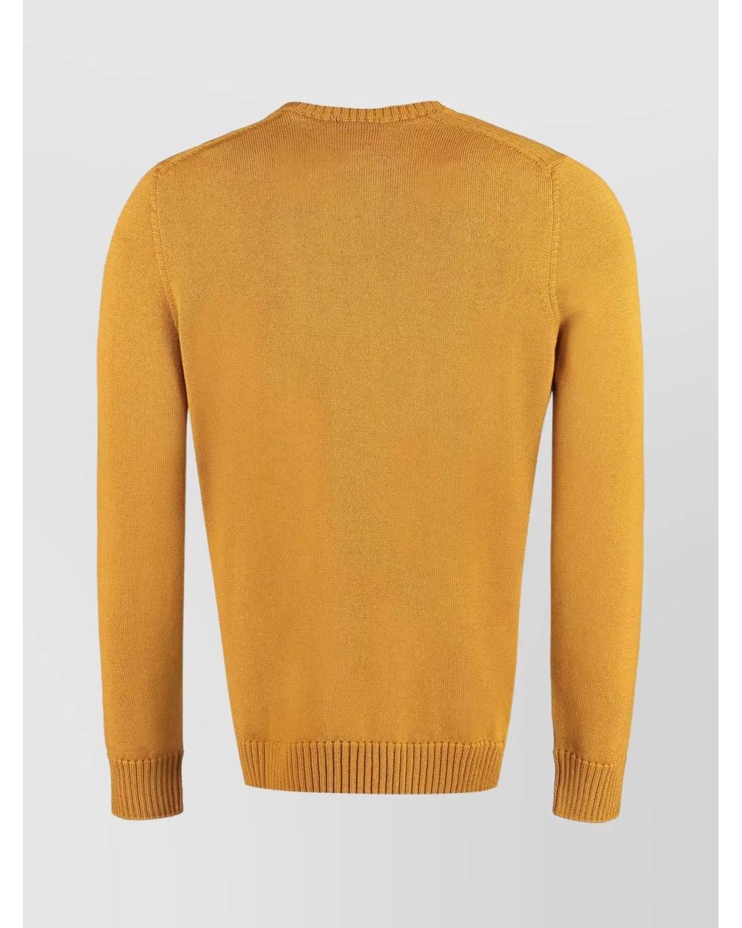 Drumohr Yellow Merino Wool Jumper for men
