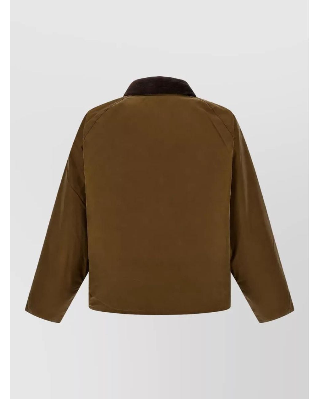 Barbour Brown Waxed Cotton Single Breasted Coat for men