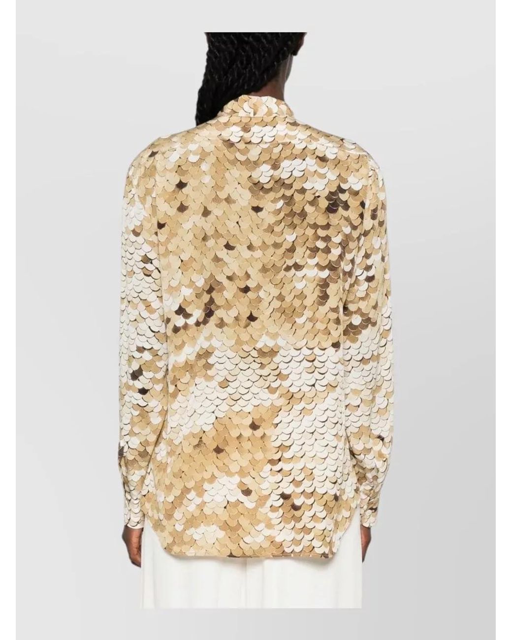 Moschino Natural Silk Long-Sleeve Blouse