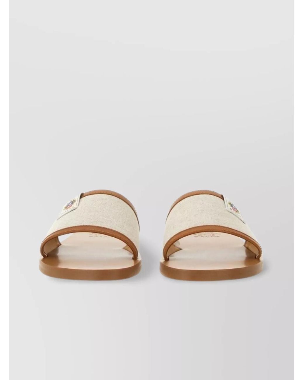 Bally White Leather Slide Sandals