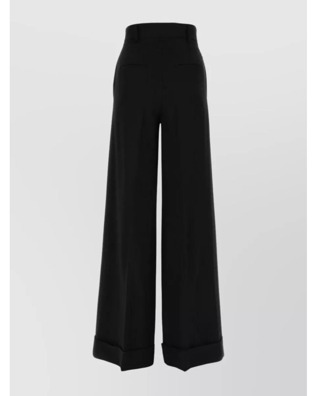 Moschino Black Crepe Wide-Leg Trousers