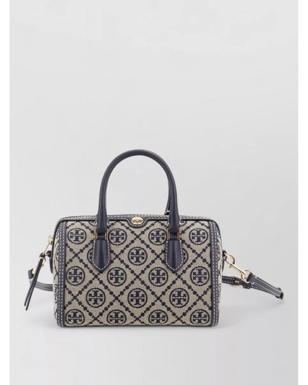 Tory Burch Gray T Monogram Mini Jacquard Shoulder Bag