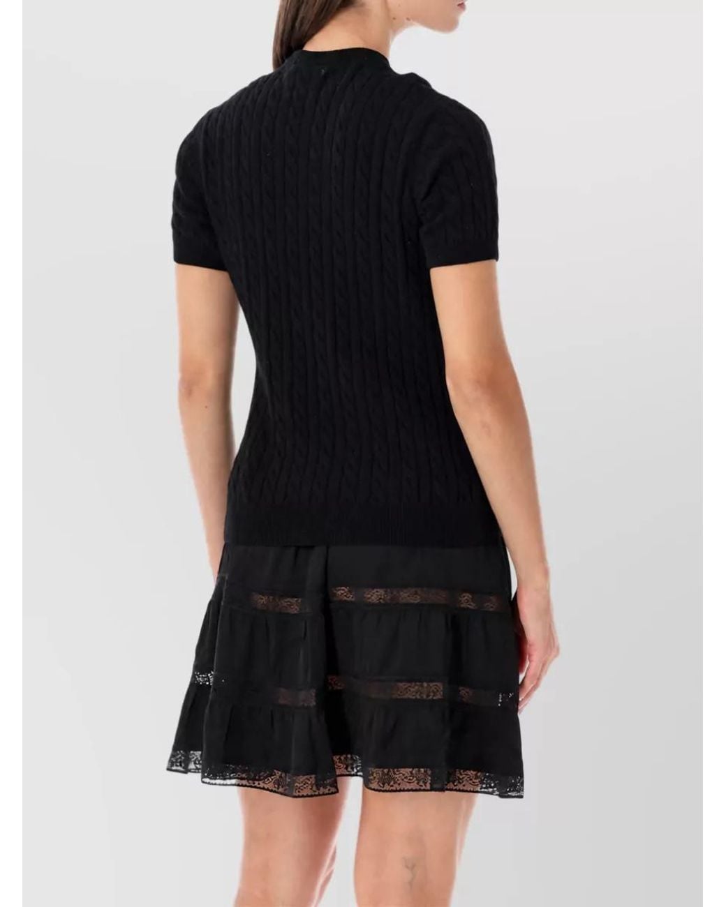 GIMAGUAS Black Cashmere Wool Mini Dress