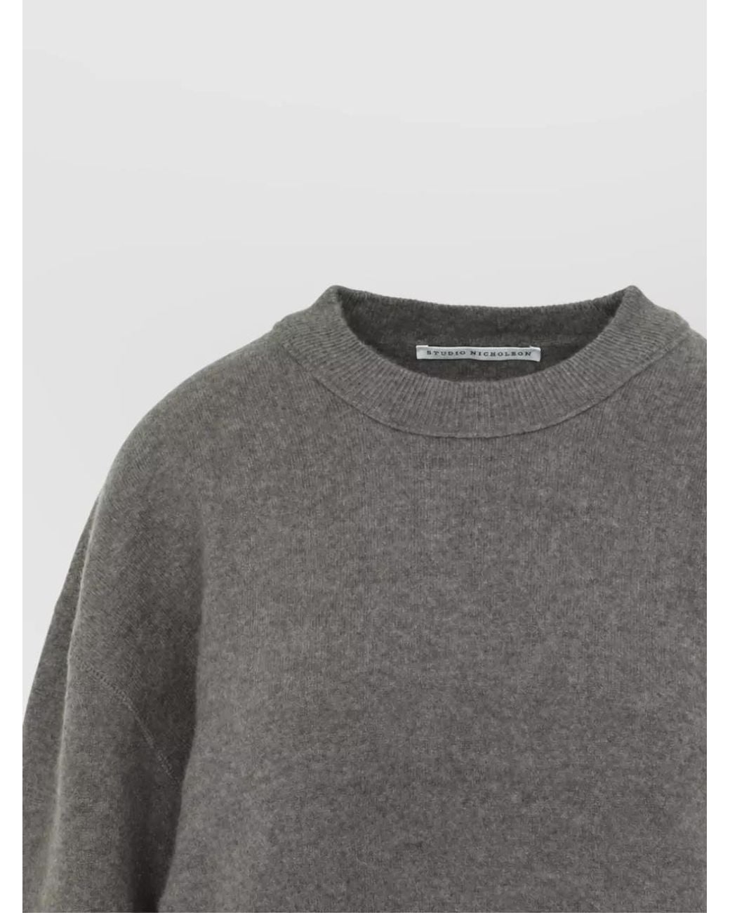 Studio Nicholson Gray Cashmere Wool Crewneck Jumper