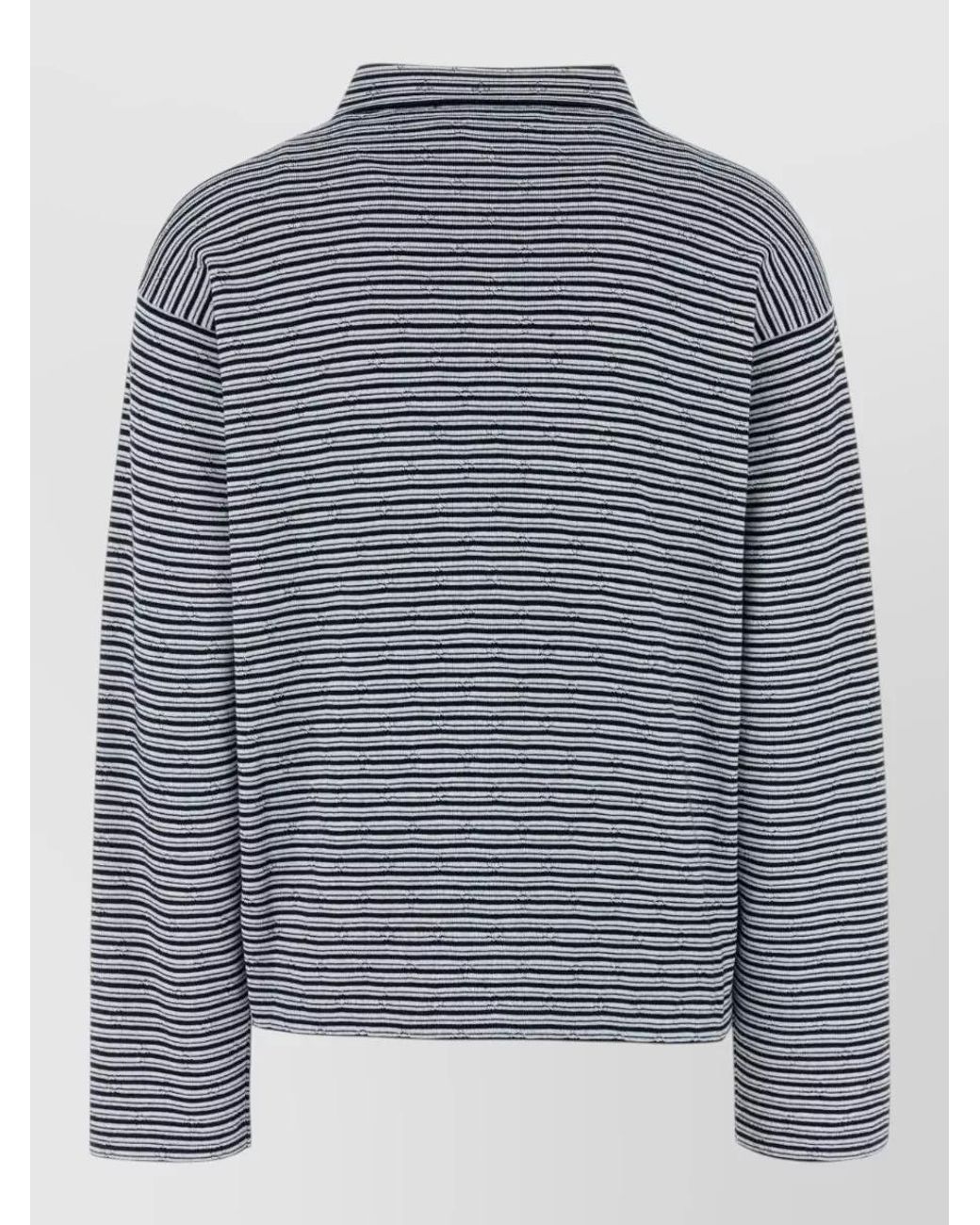 Miu Miu Blue Cashmere Silk Cotton Polo Shirt