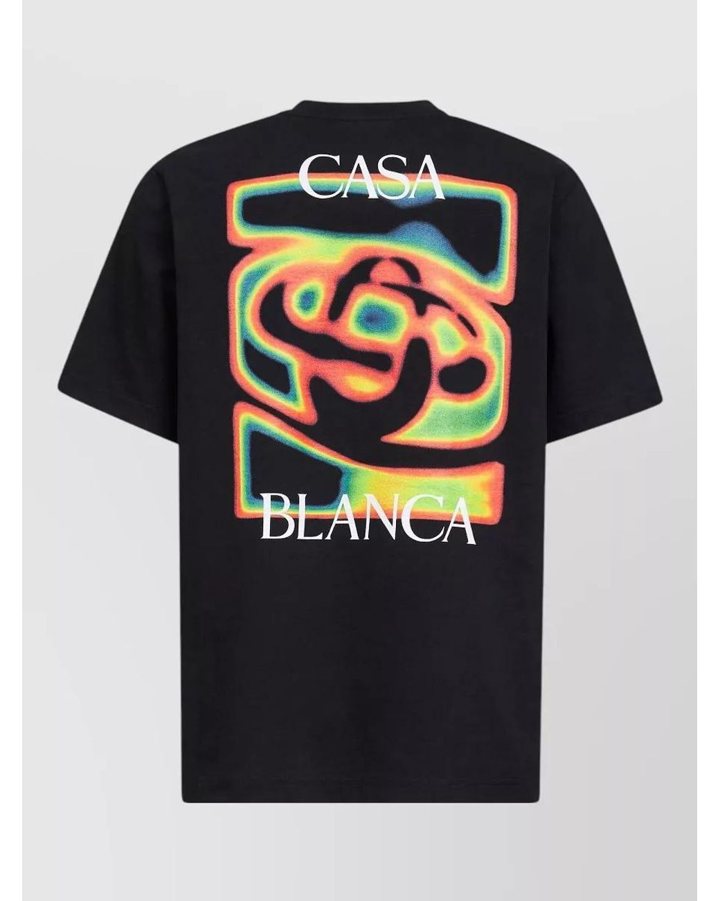 Casablanca Black Heat Map Graphic Short Sleeve T Shirt for men