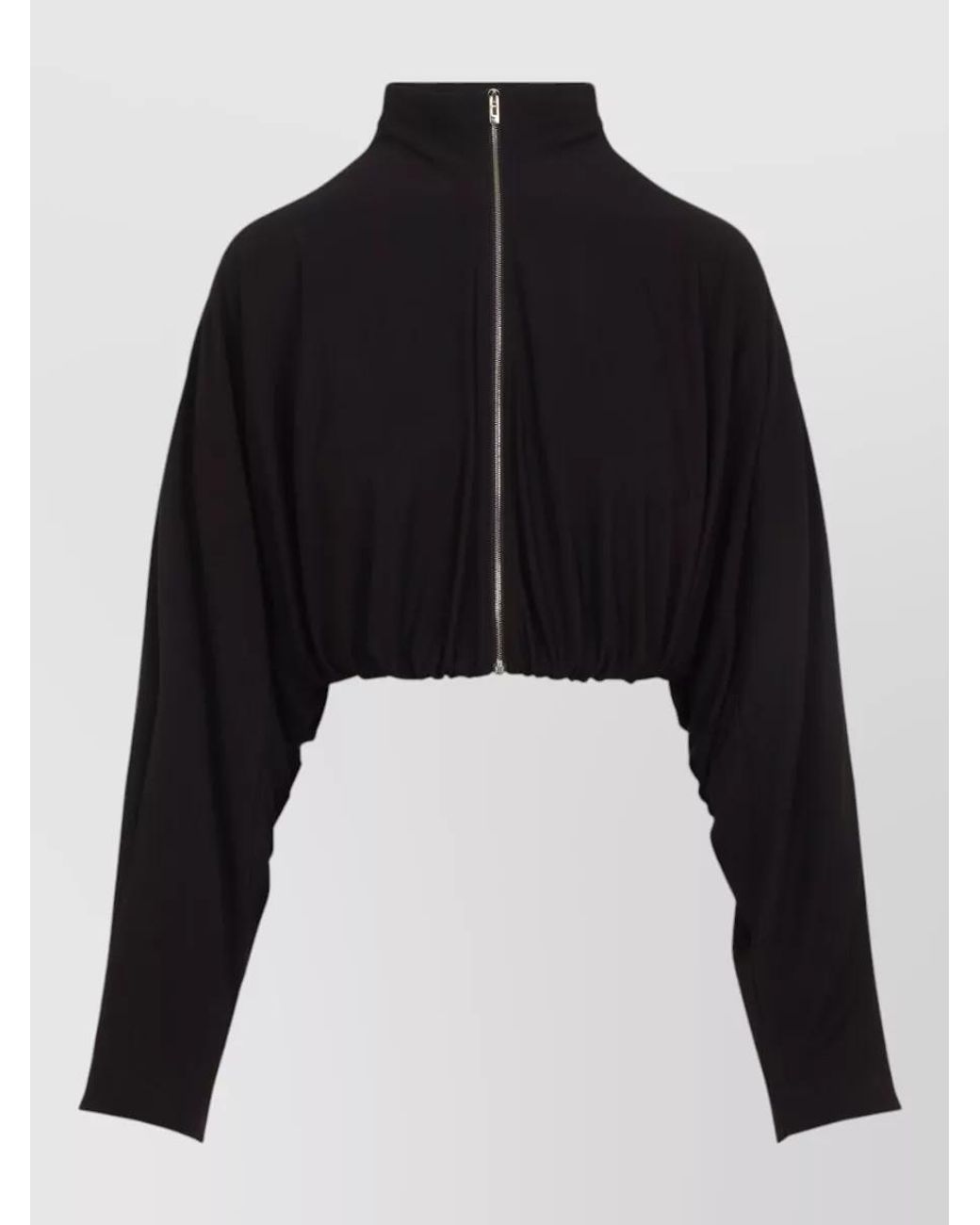 Alaïa Black Draped Cropped Jacket