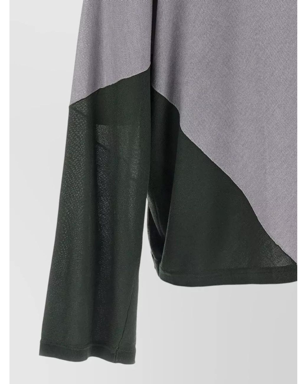 Kiko Kostadinov Green Silk Blend Fine Knit Turtleneck Asymmetric Sweater for men