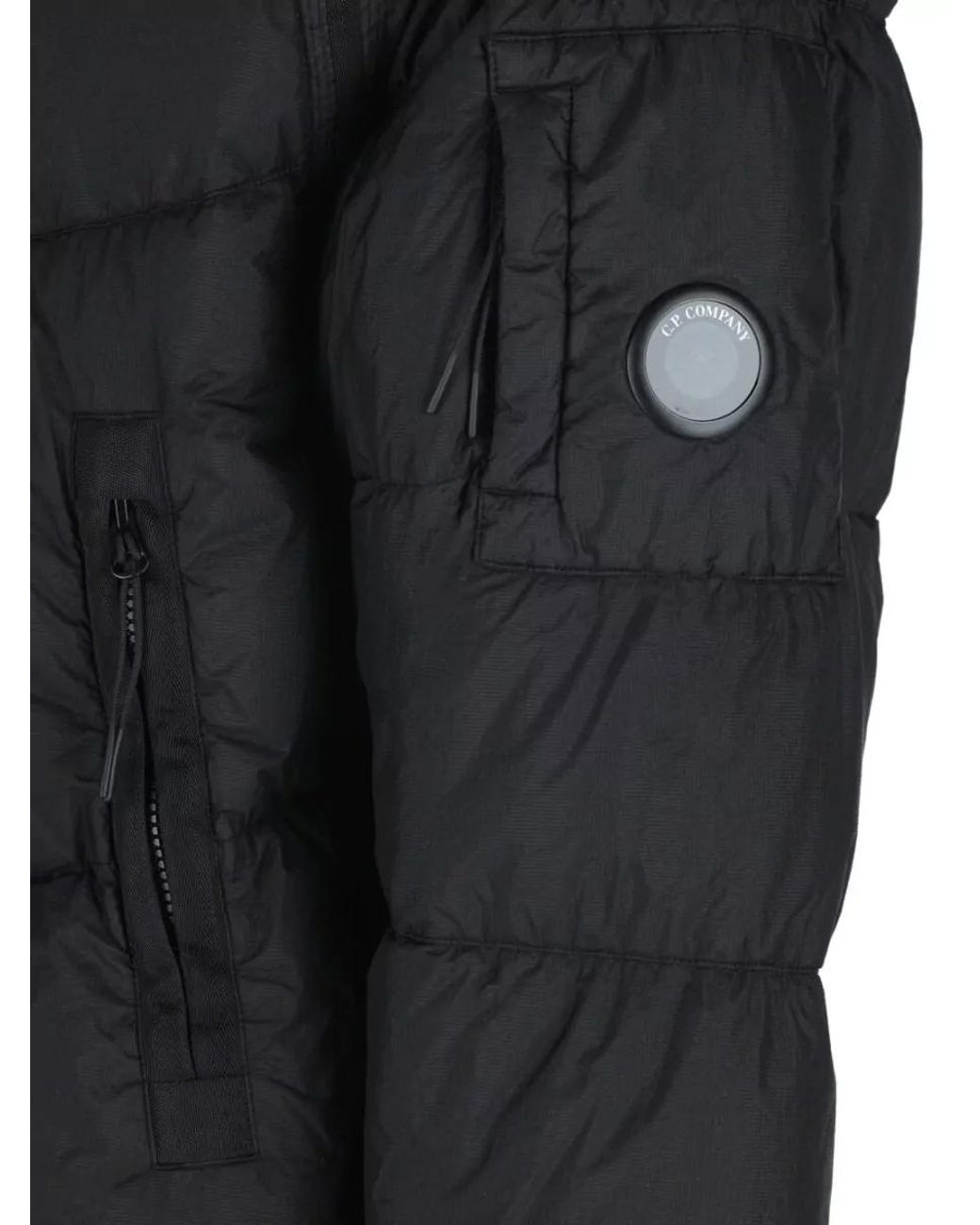 C P Company Black Down Puffer Jacket for men