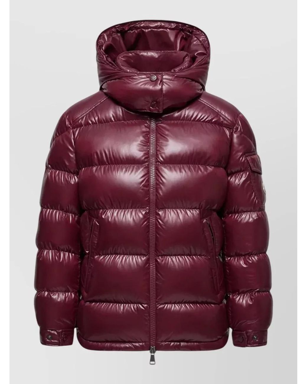 Moncler Red Maire Hooded Short Down Jacket