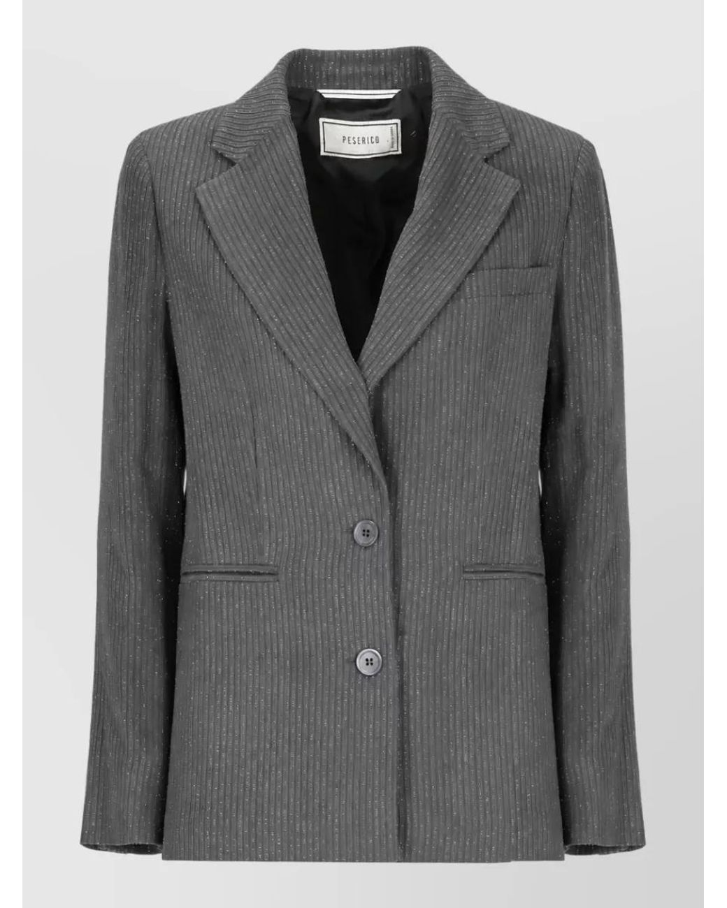 Peserico Black Lurex Single-Breasted Blazer