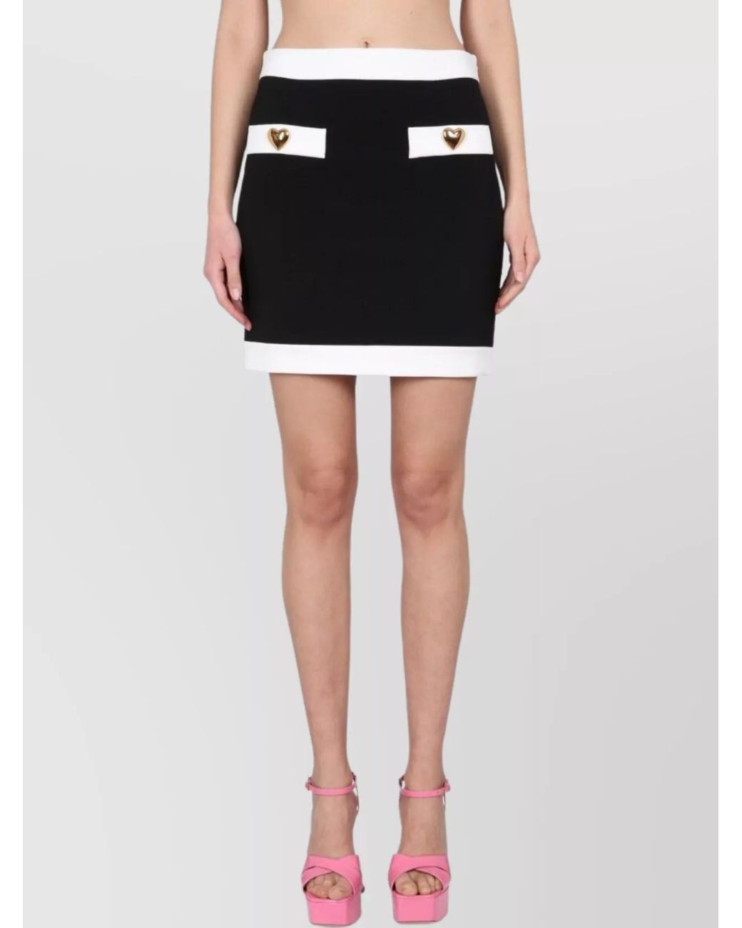 Moschino Black Crepe Mini Skirt