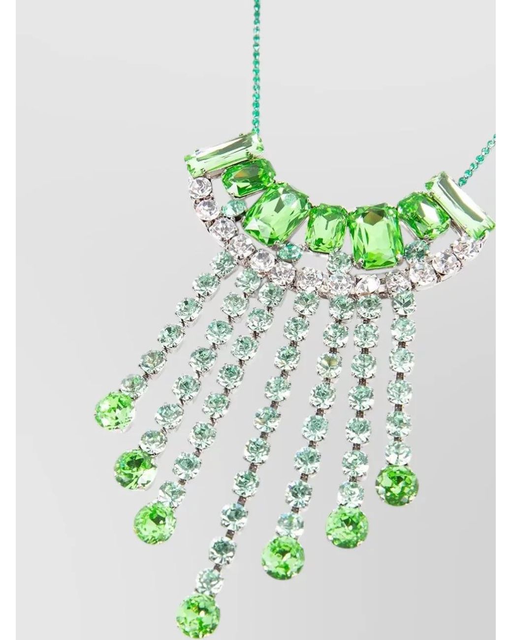 Dries Van Noten White Glass Charm Necklace