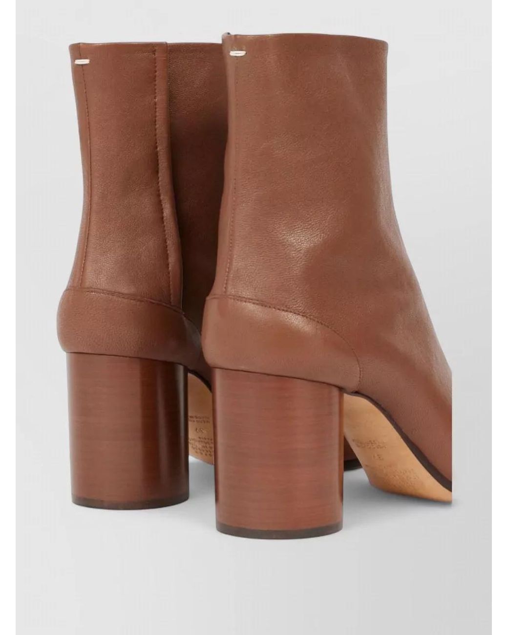 Maison Margiela Brown Leather Tabi Ankle Boots