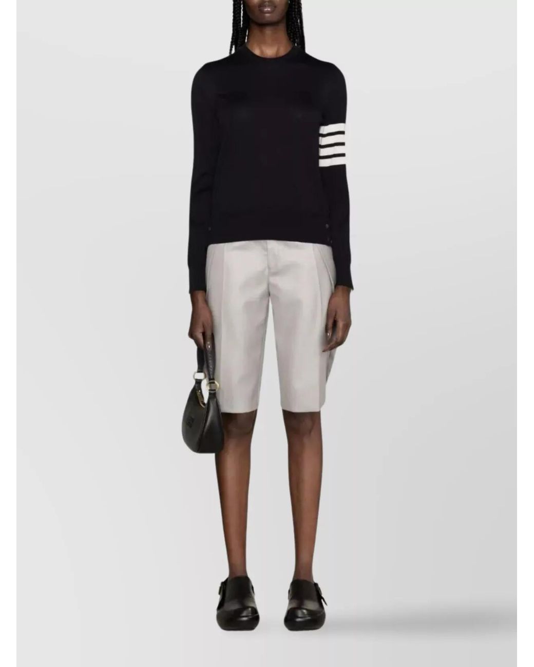 Thom Browne Blue Fine-Knit Relaxed-Fit Jumper