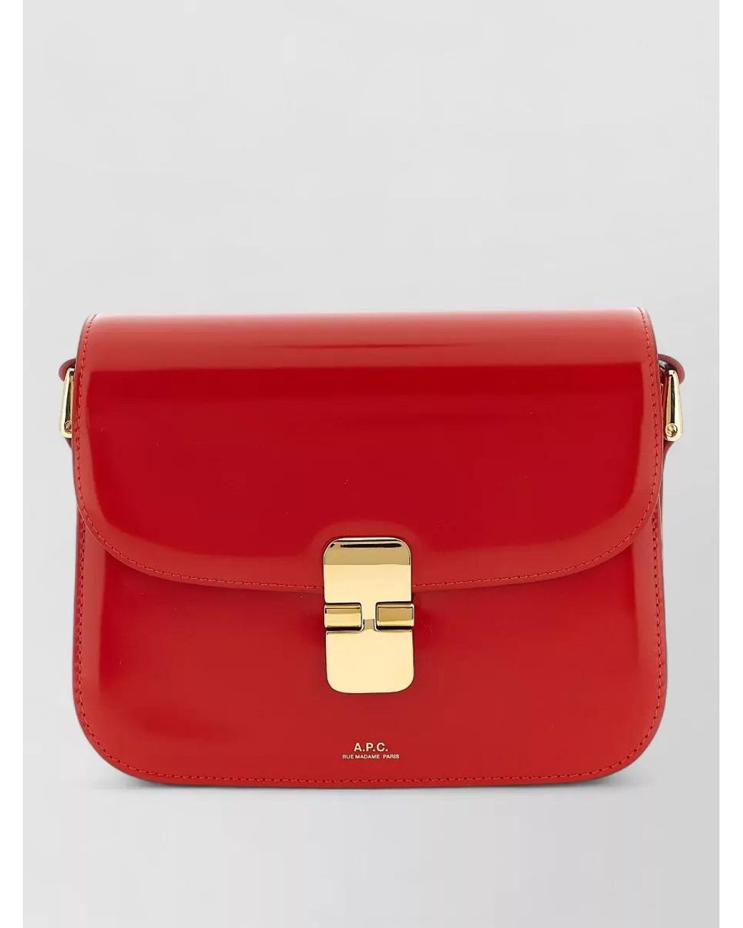A.P.C. Red Grace Small Leather Shoulder Bag