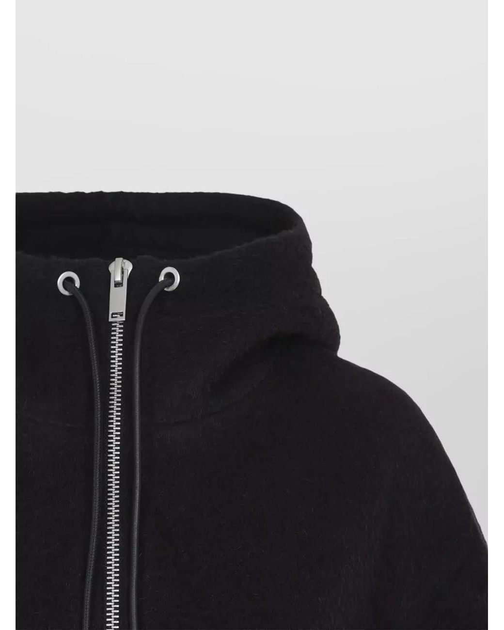 Studio Nicholson Black Brushed Hooded Oversized Coat