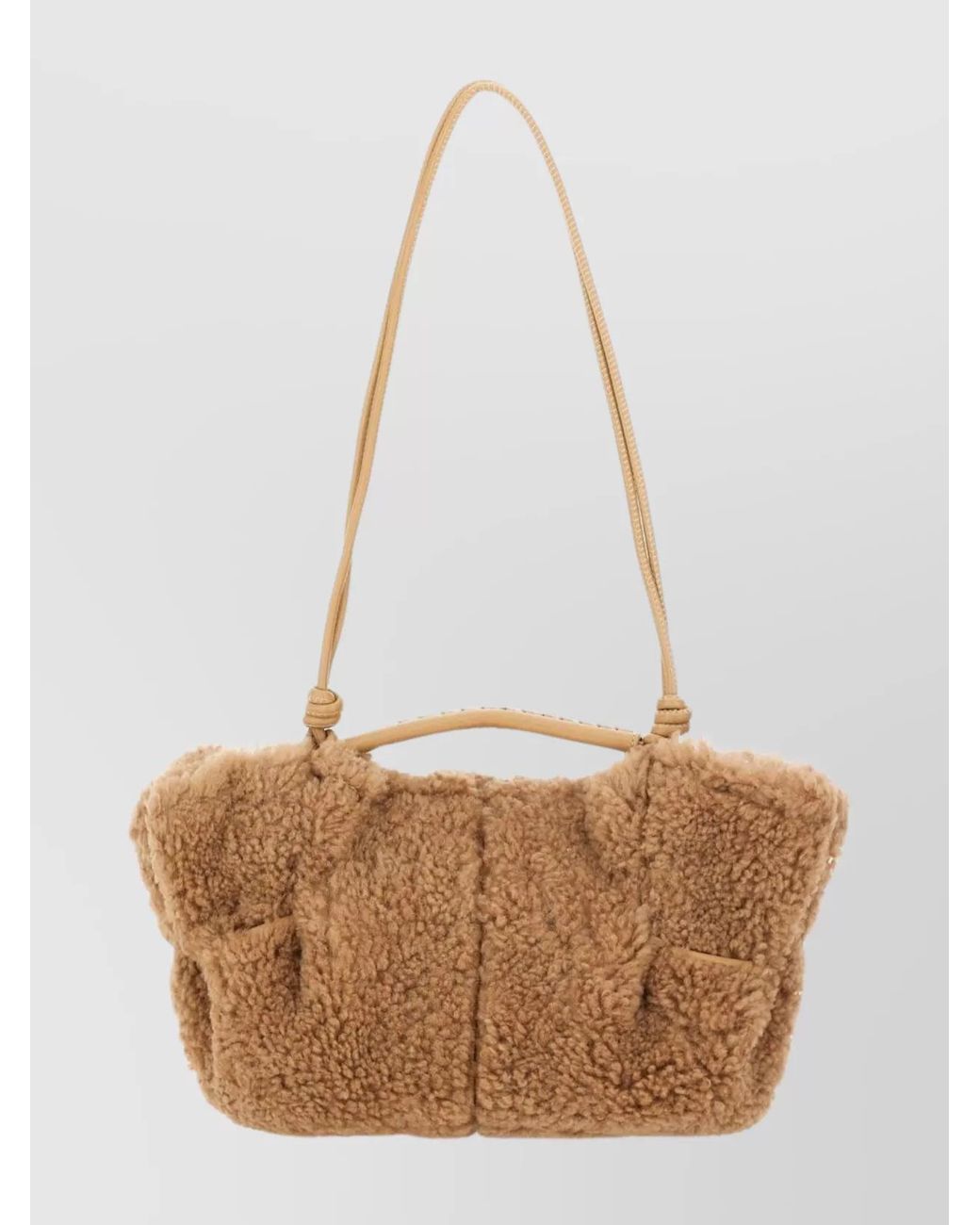 Hereu White Lamb Leather Mini Shoulder Bag