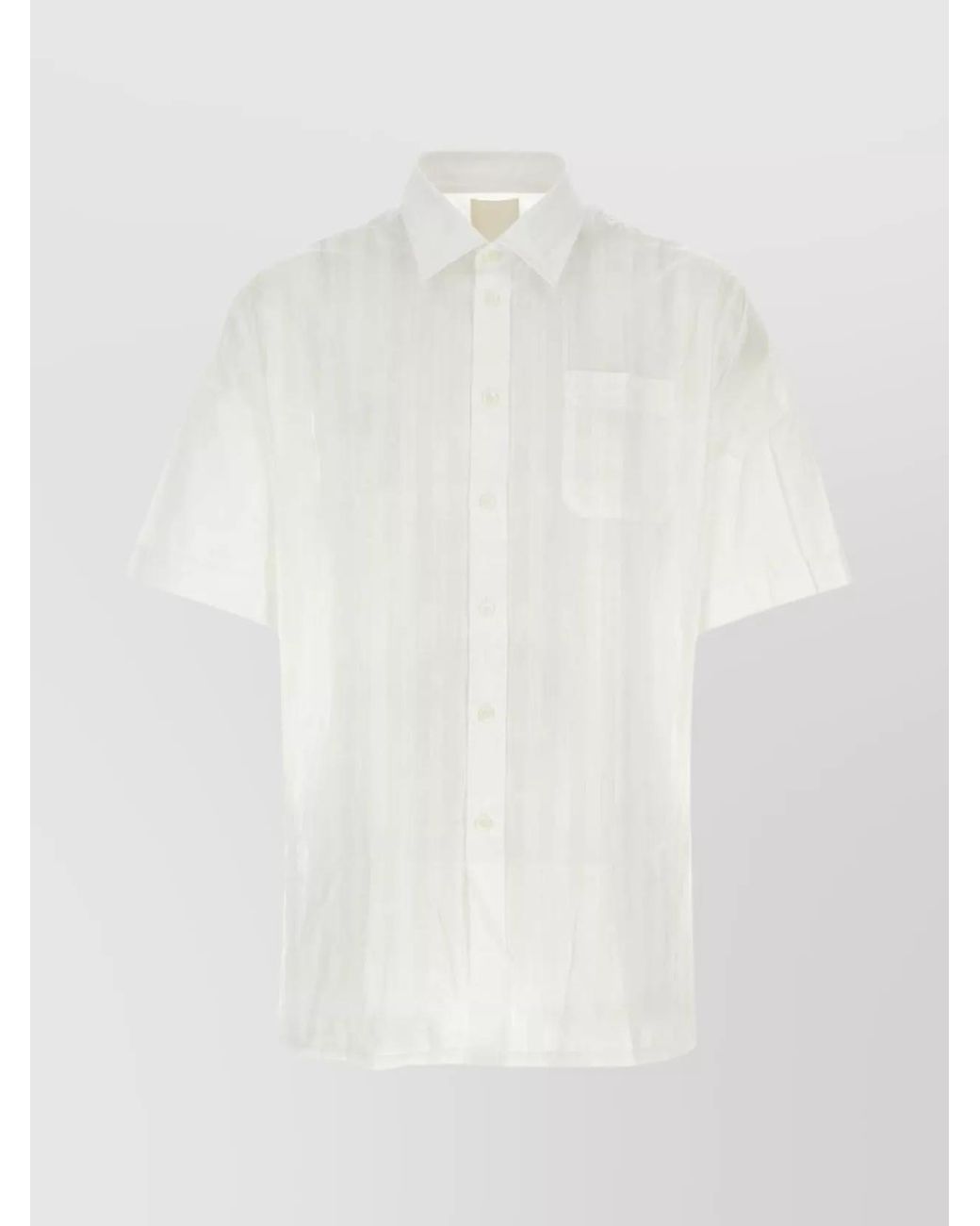 Givenchy White Striped Chiffon Shirt for men