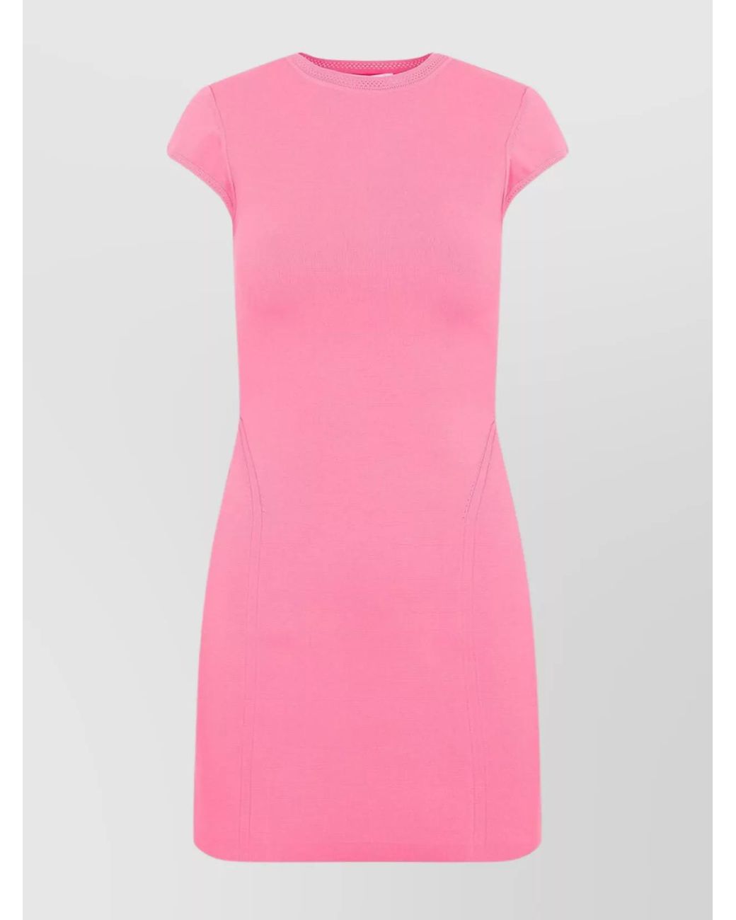 Victoria Beckham Pink Cap Sleeve Fitted Mini Dress
