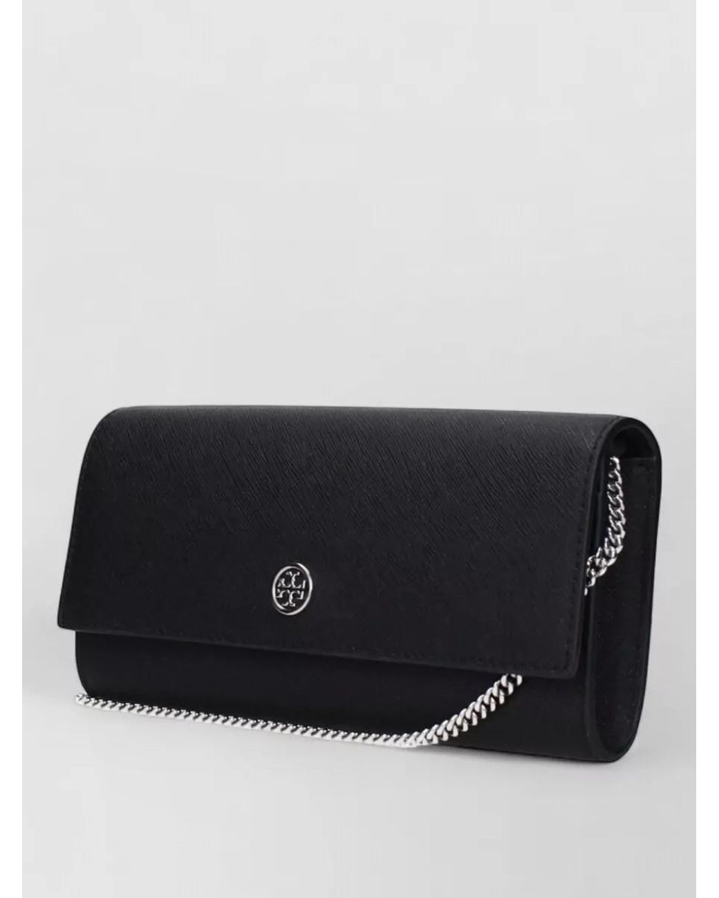 Tory Burch Black Leather Clutch Bag