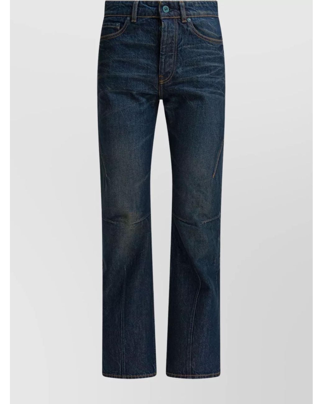 Our Legacy Blue Denim Mid-Rise Pleated Flared Jeans