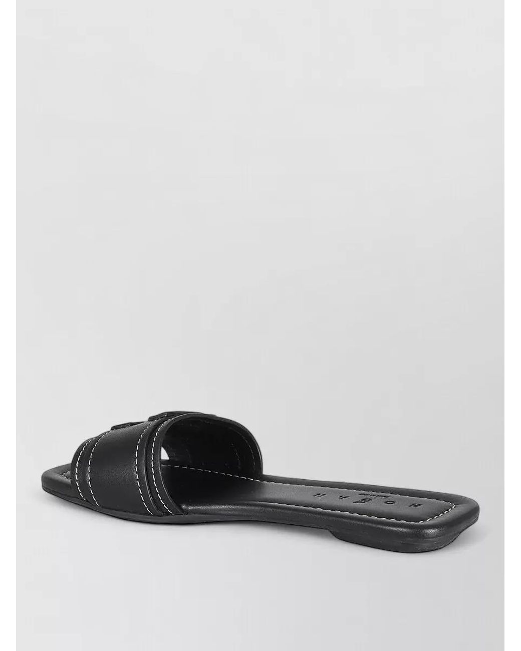 Hogan Multicolor Leather Flat Sandals