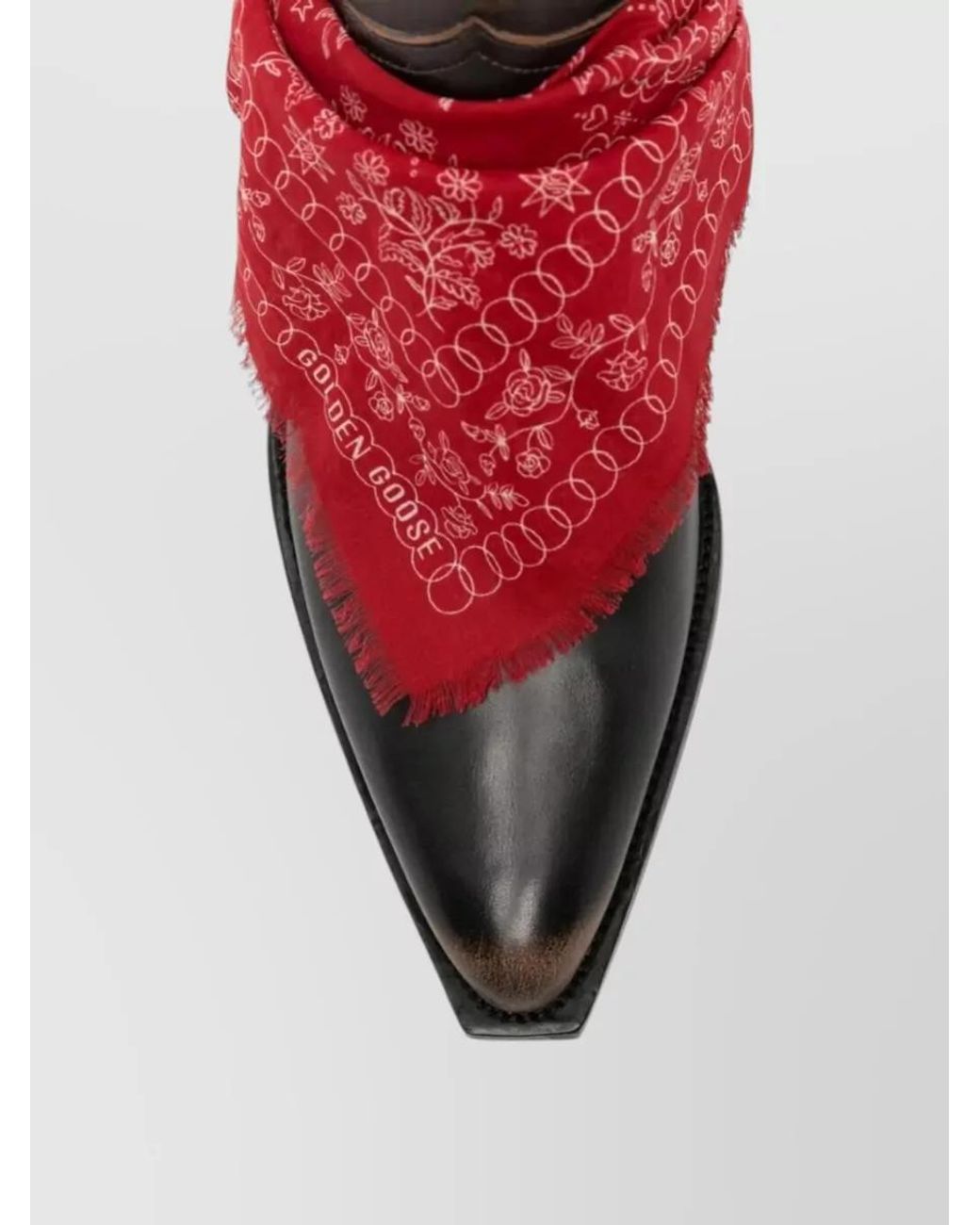 Golden Goose Deluxe Brand Red Leather Studded Boots for men