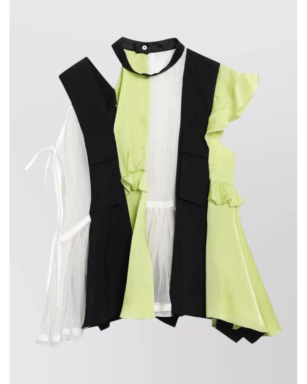 Sacai Green Mini Dress