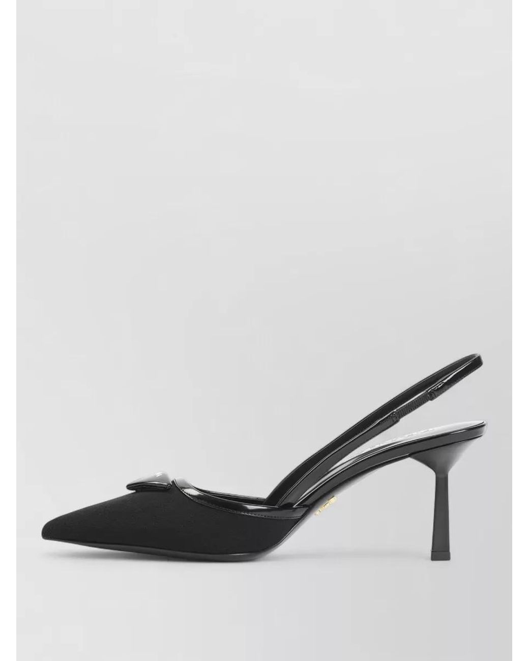 Prada Black Mesh Slingback Pumps