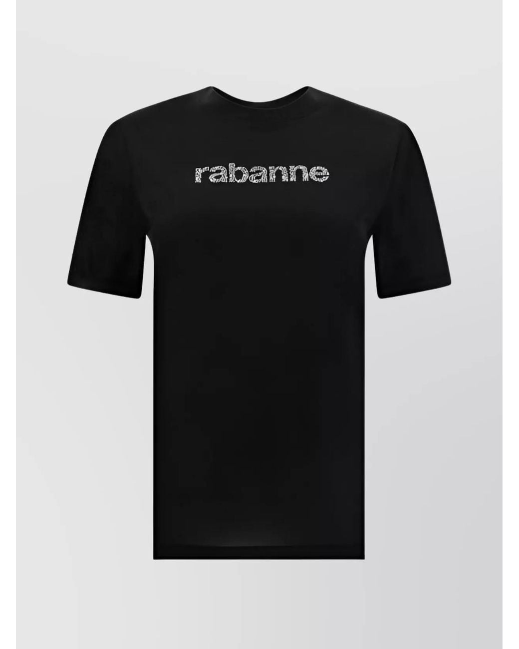 Rabanne Black Regular-Fit Logo T-Shirt